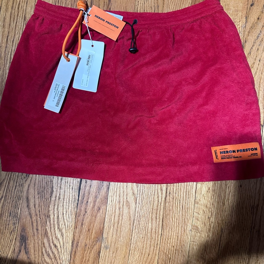 Heron Preston Red Mini Skirt
